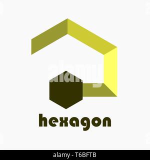 logo vektor segi enam Stock Vector