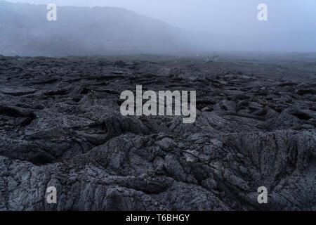 The Erta Ale volcano in the Danakil Depression in Ethiopia, Africa Stock Photo