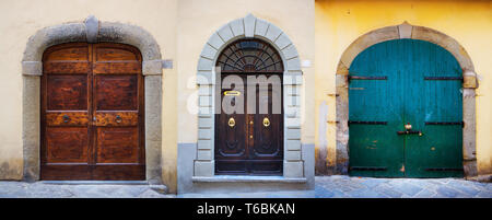 ancient doors; Historical Old Gates set Stock Photo