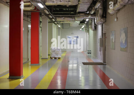 Corridor in an industrial premises Stock Photo