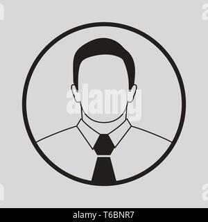 Man Icon on gray background Stock Vector