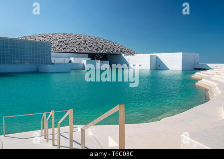 Louvre, Abu Dhabi, United Arab Emirates - the famous museum of the French architect Jean Nouvel Stock Photo