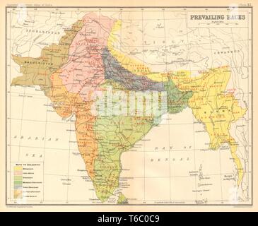 SOUTH ASIA. BRITISH INDIA. Prevailing Races. Dravidian Mongoloid Aryan ...