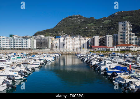 Gibraltar, Small boats marina Stock Photo
