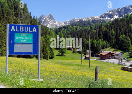 albula pass road Stock Photo