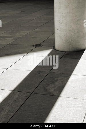 Shadow of a column in the center of Berlin Stock Photo