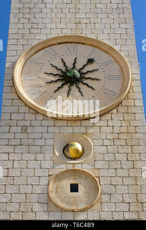 Clock tower in Dubrovnik. Croatia Stock Photo