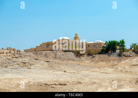 Palestine, West Bank, Jericho. Maqam (shrine) of an-Nabi Musa, believed to be the tomb of the prophet Moses in Muslim tradition. Stock Photo