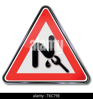 Burst pipe and leaking siphon Stock Vector