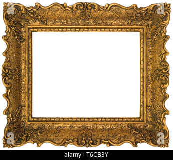 Golden Picture Frame Cutout Stock Photo