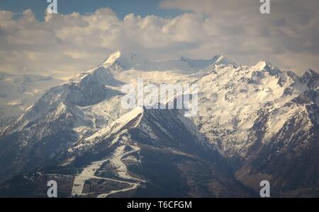 snow disappearing in Austrian Alps Stock Photo