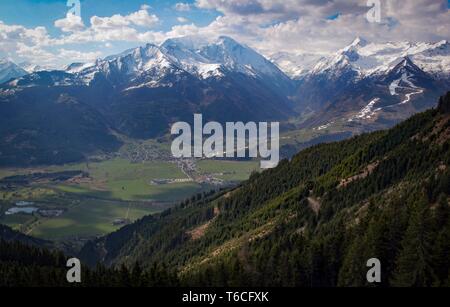 snow disappearing in Austrian Alps Stock Photo