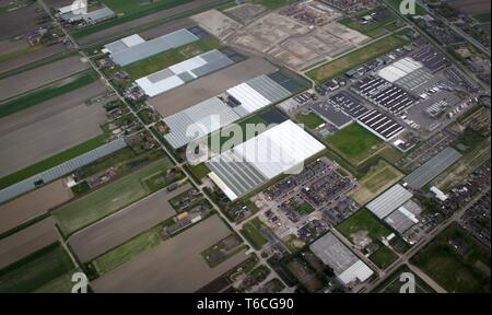 Aerial view from a plane Stock Photo