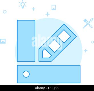 Color Fan Flat Vector Icon. Design and Creativity Illustration. Light Flat Style. Blue Monochrome Design. Editable Stroke. Adjust Line Weight. Stock Vector