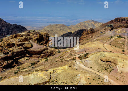 Beautiful landscape around Petra archeological city, Jordan. Stock Photo