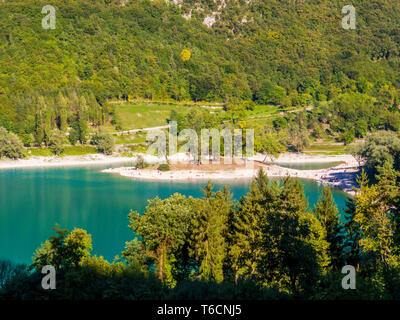 Lake of Tenno (Italian: Lago di Tenno) in Trentino, Italy Stock Photo