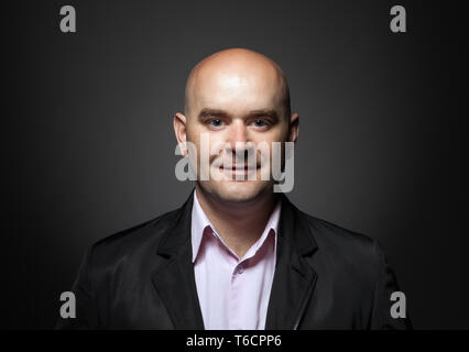 Portrait of caucasian bald man Stock Photo