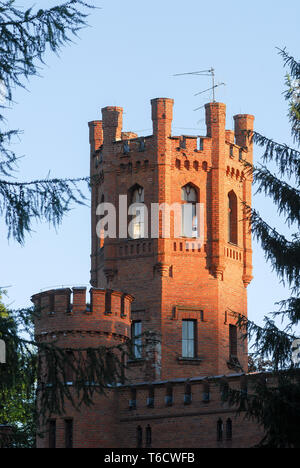 Neo Gothic palace built 1850 to 1856 in English Neo-Gothic style for Julius von Mirbach in Sorkwity, Poland. July 2nd 2008 © Wojciech Strozyk / Alamy  Stock Photo