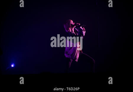MØ Live at Manchester Arena March 2019 Stock Photo