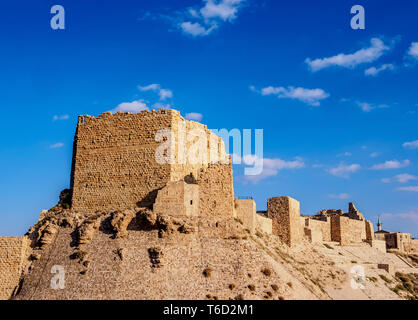 Kerak Castle, Al-Karak, Karak Governorate, Jordan Stock Photo