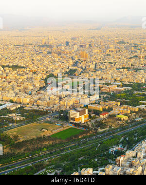 Tehran skyline at sunset, Iran Stock Photo