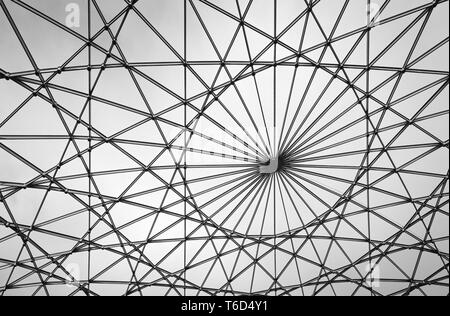 Glass roof on a big building Stock Photo