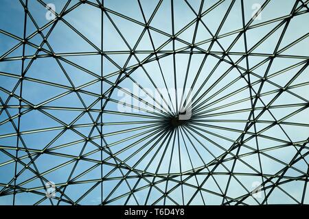 Glass roof on a big building Stock Photo