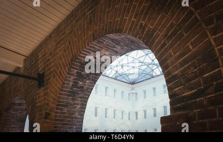 Glass roof on a big building Stock Photo