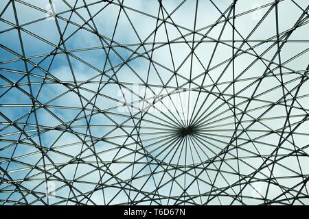 Glass roof on a big building Stock Photo