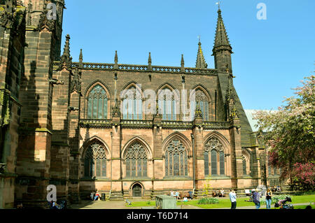 The historical Chester cathedral is a Church of England cathedral and the mother church of t Stock Photo