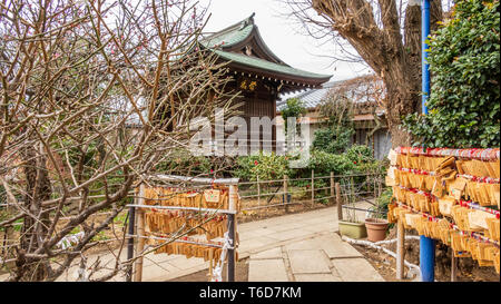 TOKYO, JAPAN - FEBRUARY 8, 2019: Hanazono Inari Shrine at Ueno Park. Dedicated to the rice kami around Japan Stock Photo