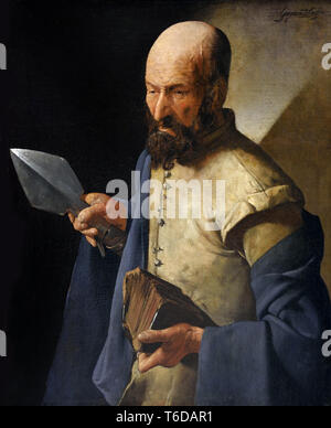 Saint Thomas à la pique - St. Thomas on the spades 1635 Georges de LA TOUR 1593 - 1652,  France, French, Stock Photo