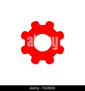 Gear icon. Gear wheel on a white background. Stock Vector