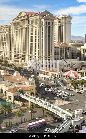 Aerial view of Caesars Palace Hotel on the Strip, Las Vegas, Nevada ...