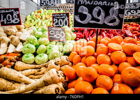 Assortment of fresh fruits and vegetables Stock Photo