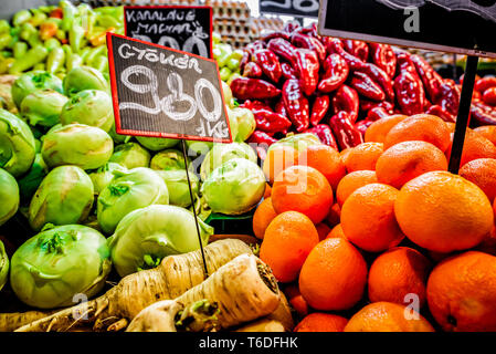 Assortment of fresh fruits and vegetables Stock Photo