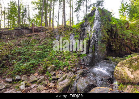 the waterfalls of Menzenschwand, High Black Forest, Germany, cascade in a gorge falling over a rock Stock Photo