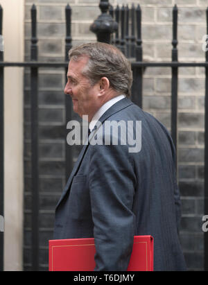 London, 30th April 2019. Liam Fox leaves weekly cabinet meeting at 10 Downing Street. Credit: Malcolm Park/Alamy Stock Photo
