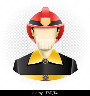 human template firefighter Stock Vector
