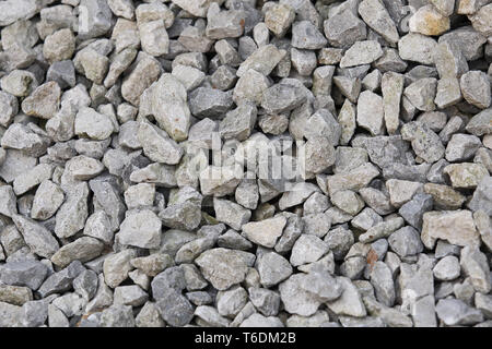 Light grey limestone gravel Stock Photo