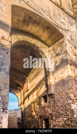 The Torre di San Pancrazio, a medieval tower nin the Castello district of Cagliari, Sardinia, Italy. Stock Photo