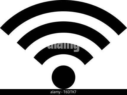 Wifi icon for wireless internet or network connection signal Stock Vector
