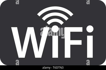 Wifi symbol of wireless internet or network connection signal Stock Vector