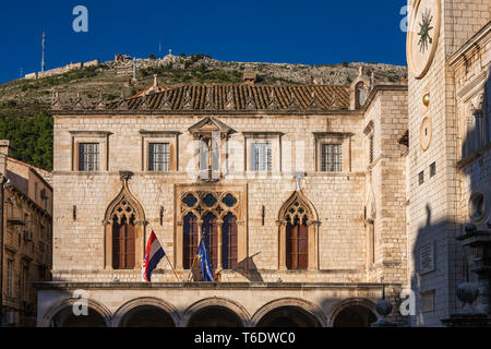 Sponza Palace, Luža Square, stari grad, Dubrovnik, Croatia Stock Photo
