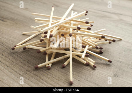 Wooden safety match sticks Stock Photo