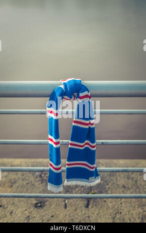 GLASGOW, UK – MARCH 11th - Rangers FC Scarf Stock Photo