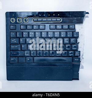 Broken computer keyboard Stock Photo