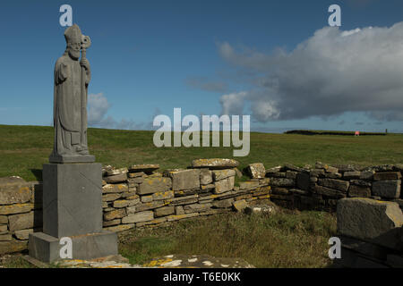 Saint Patrick at Downpatrick head Stock Photo