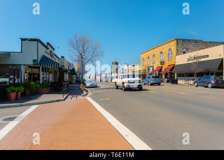 Arroyo Grande, EUA, CA - March 21, 2019: Downtown Arroyo Grande at sunset, Central California, USA. Stock Photo