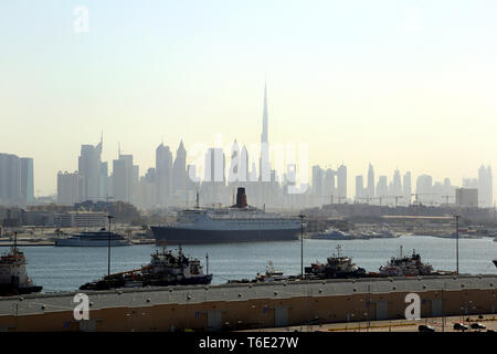 The Skyline of Dubai City Stock Photo